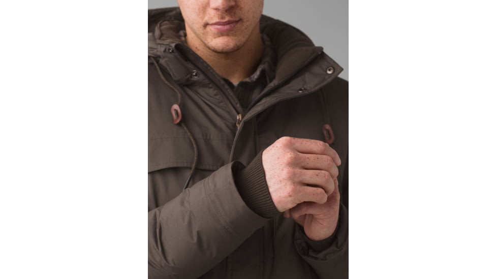 prAna Novad Path Jacket, Black Olive Heather, Small, 1962001-300-S