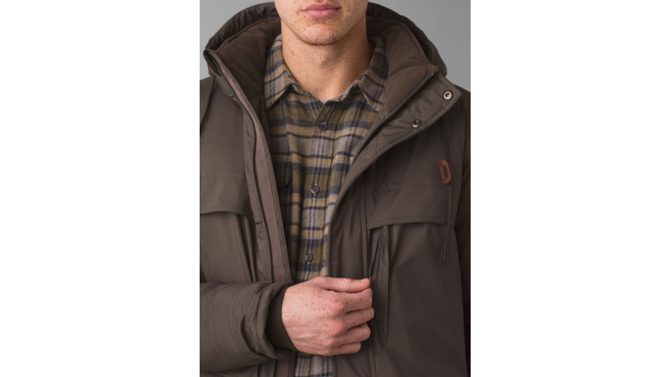 prAna Novad Path Jacket, Black Olive Heather, Small, 1962001-300-S