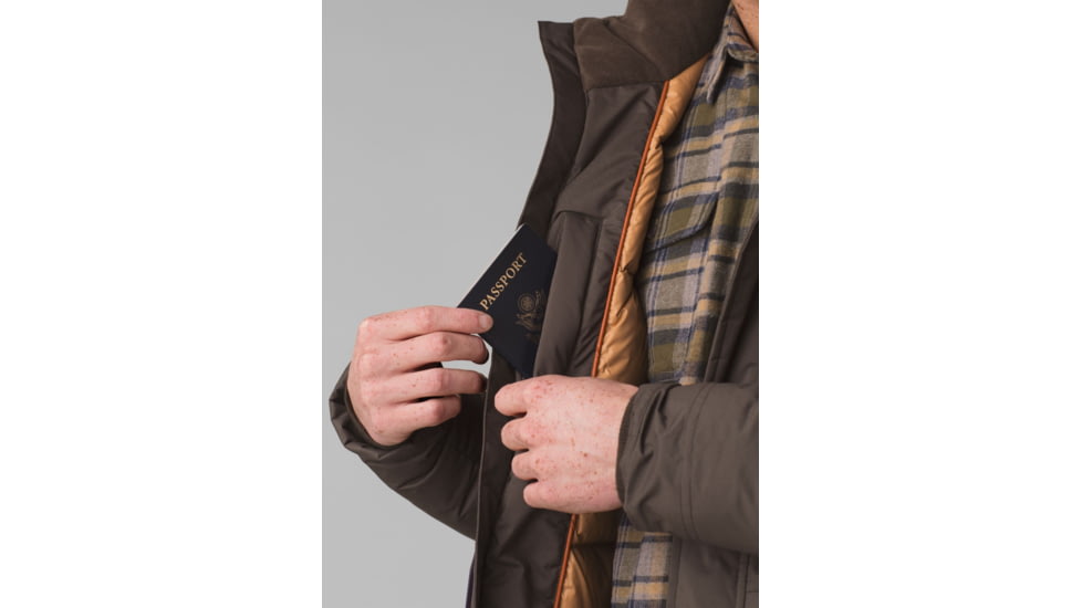 prAna Novad Path Jacket, Black Olive Heather, Small, 1962001-300-S