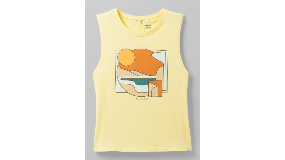 prAna Organic Graphic Sleeveless Shirt - Womens, Sunlight Torrey, S, 1962781-700-S