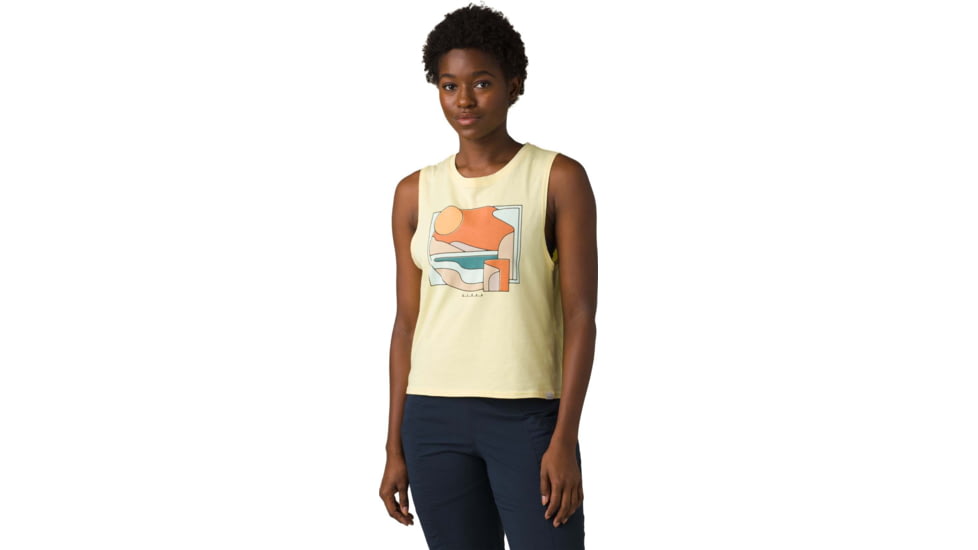 prAna Organic Graphic Sleeveless Shirt - Womens, Sunlight Torrey, S, 1962781-700-S