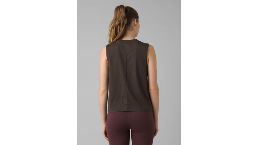 prAna Organic Graphic Sleeveless Shirt - Womens, Washed Black Throwback, S, 1962781-001-S