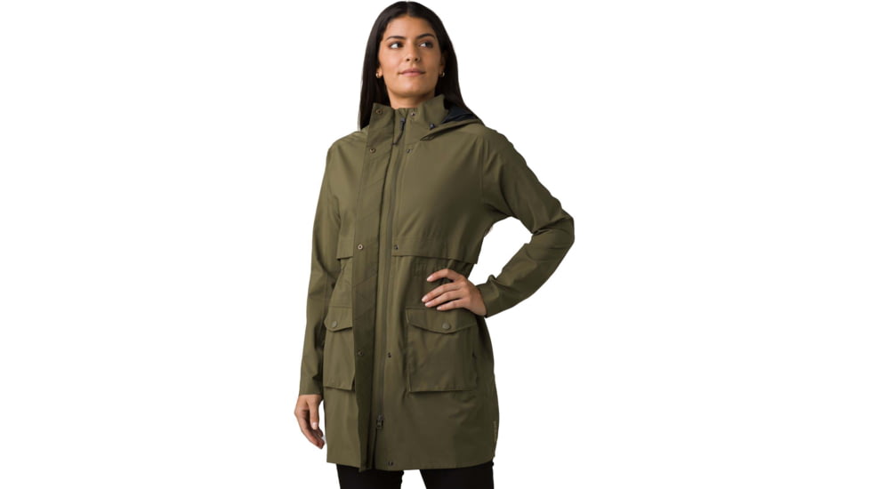 prAna Othello Falls Trench - Womens, Cargo Green, XS, 1967781-300-XS