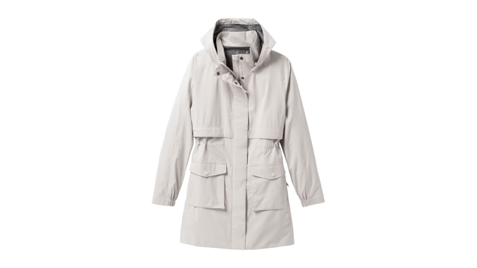 prAna Othello Falls Trench - Womens, Pebble Grey, Small, 1967781-020-S