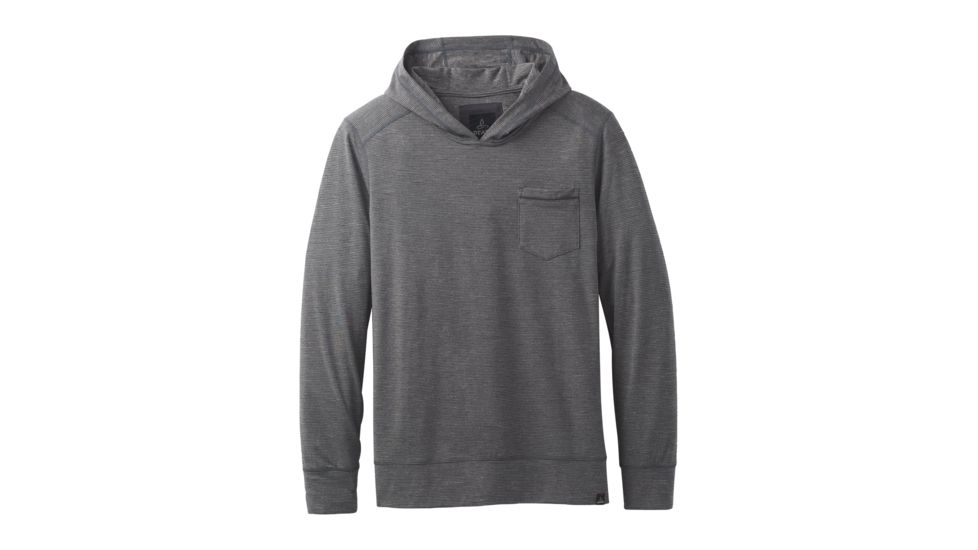 prAna Pacer Long Sleeve Pullover Hoodie - Men's, Charcoal, Medium, M23170393-CHR-M