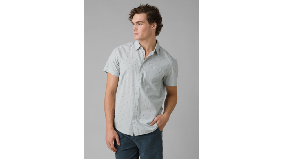 prAna Park Hill Shirt - Mens, Sea Mist, XL, 1968911-400-ST-XL