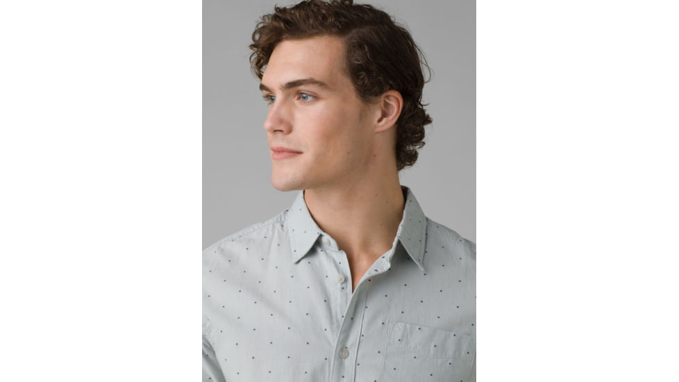 prAna Park Hill Shirt - Mens, Sea Mist, XL, 1968911-400-ST-XL