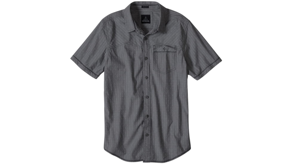 prAna Patras Slim Fit Shirt - Men's, Charcoal, Small, M1PATR115-CHR-S