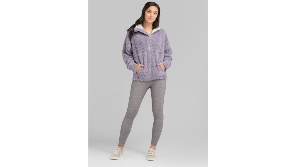 prAna Permafrost Half Zip Top - Womens, Moonstone, Extra Large, W23180516-MNSN-XL
