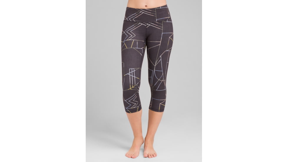 prAna Pillar Printed Capri - Womens, Black Jigsaw, Large, W41180320-BKJS-L