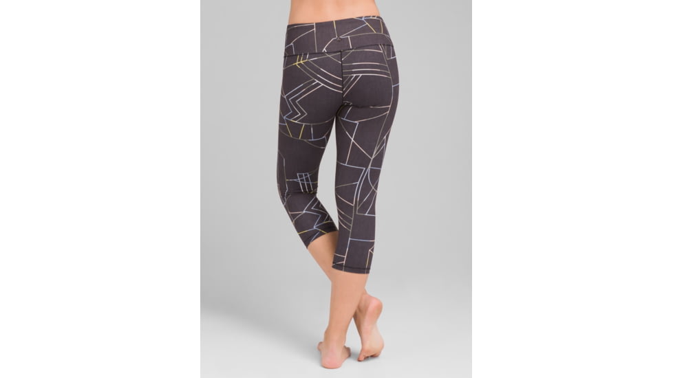 prAna Pillar Printed Capri - Womens, Black Jigsaw, Large, W41180320-BKJS-L