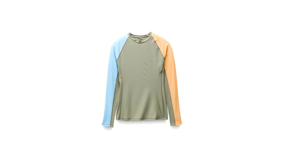 prAna Baja Bound LS Rashguard - Womens, Sweet Agave Color Block, XL, 2066561-300-XL