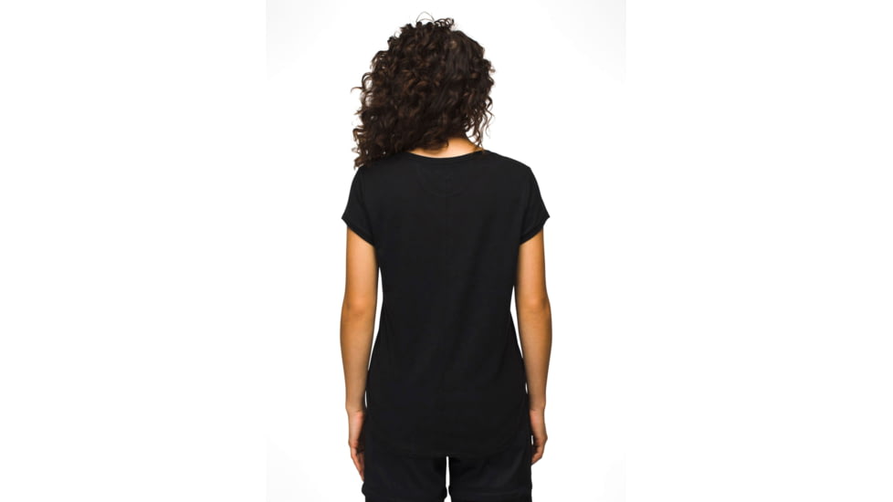 prAna Cozy Up Scoop Neck Tee - Womens, Black, M, 1967271-001-M