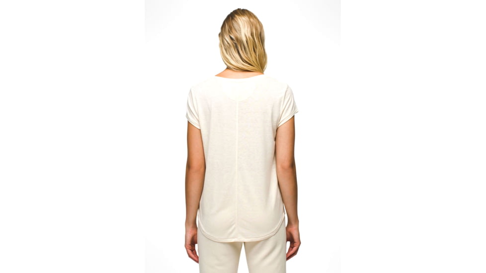prAna Cozy Up Scoop Neck Tee - Womens, Canvas Heather, XS, 1967271-250-XS