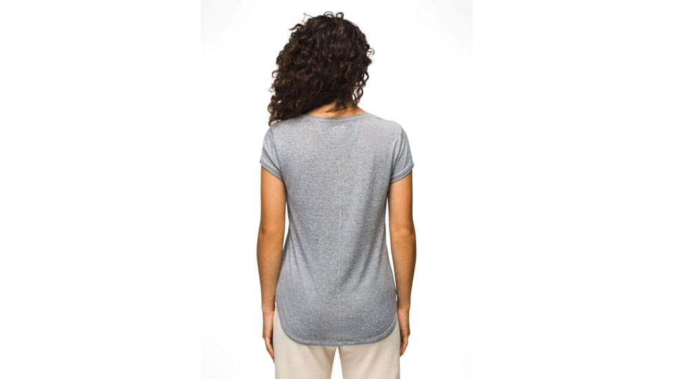 prAna Cozy Up Scoop Neck Tee - Womens, Heather Grey, L, 1967271-020-L