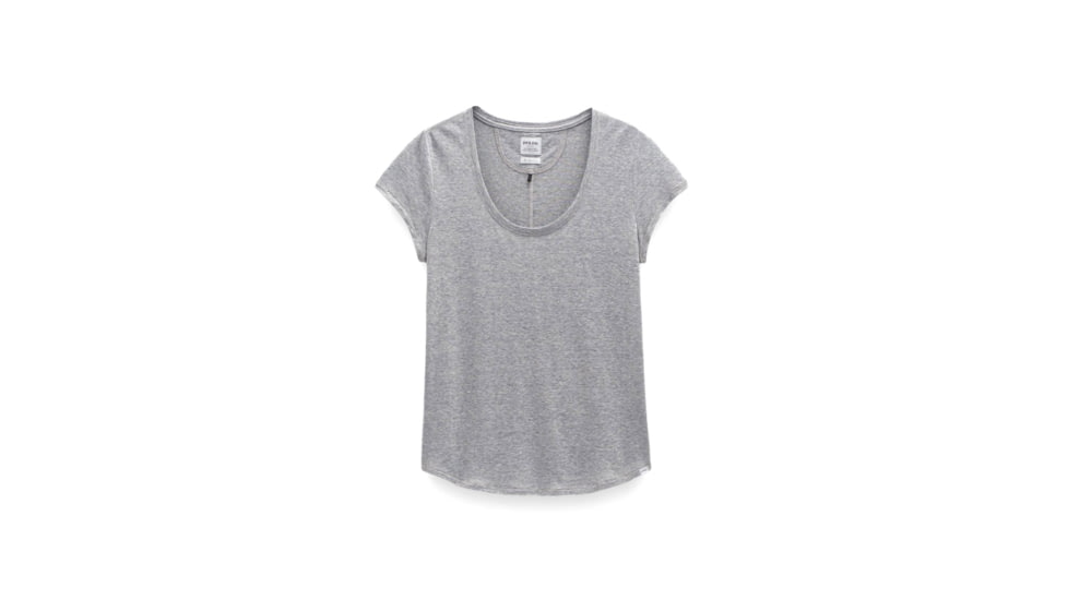 prAna Cozy Up Scoop Neck Tee - Womens, Heather Grey, L, 1967271-020-L