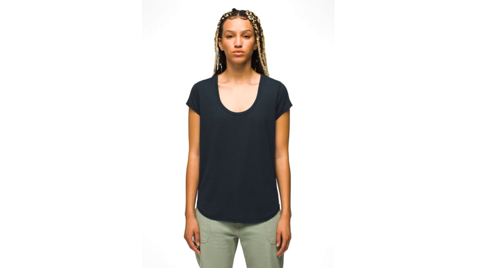 prAna Cozy Up Scoop Neck Tee - Womens, Stormy Night Heather, S, 1967271-404-S