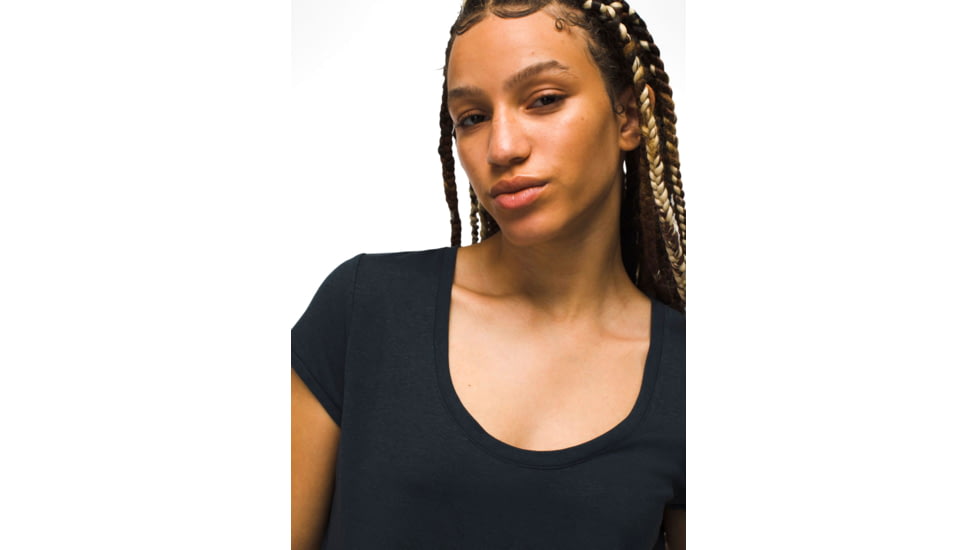 prAna Cozy Up Scoop Neck Tee - Womens, Stormy Night Heather, S, 1967271-404-S