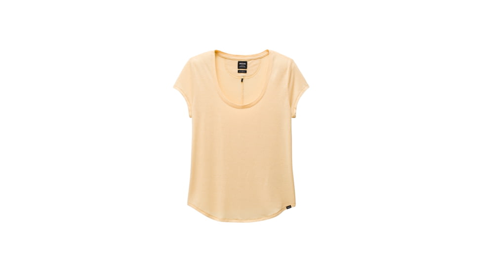 prAna Cozy Up Scoop Neck Tee - Womens, Sun Kissed Heather, S, 1967271-700-S