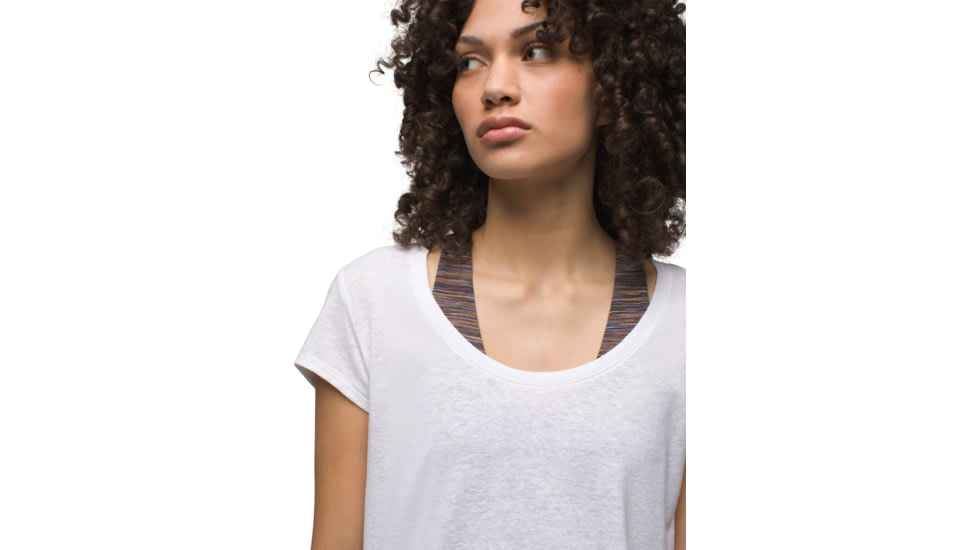 prAna Cozy Up Scoop Neck Tee - Womens, White, XL, 1967271-100-XL