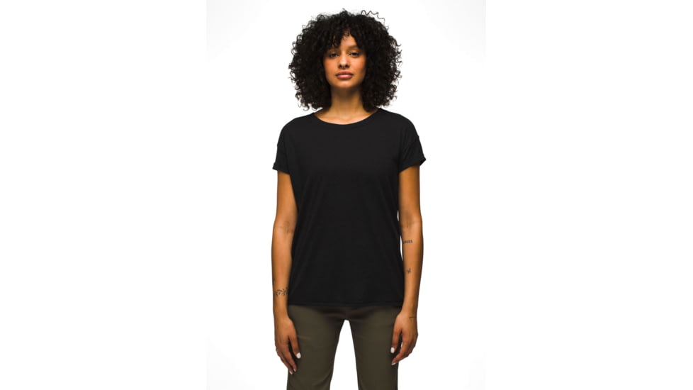 prAna Cozy Up T-Shirt - Womens, Black, S, 1964391-001-S