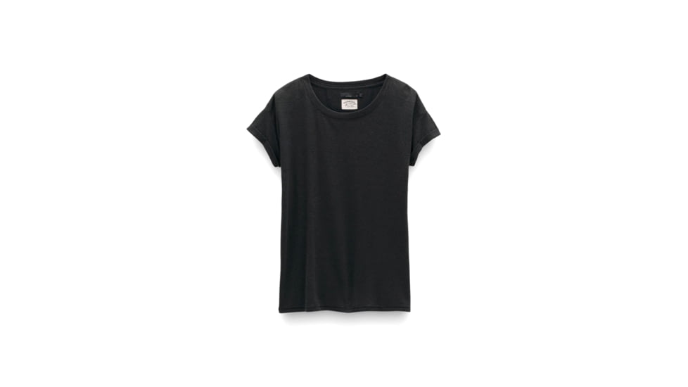 prAna Cozy Up T-Shirt - Womens, Black, S, 1964391-001-S