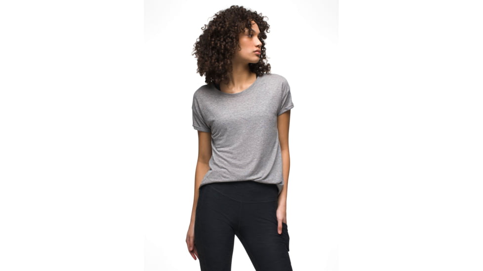 prAna Cozy Up T-Shirt - Womens, Heather Grey, M, 1964391-020-M