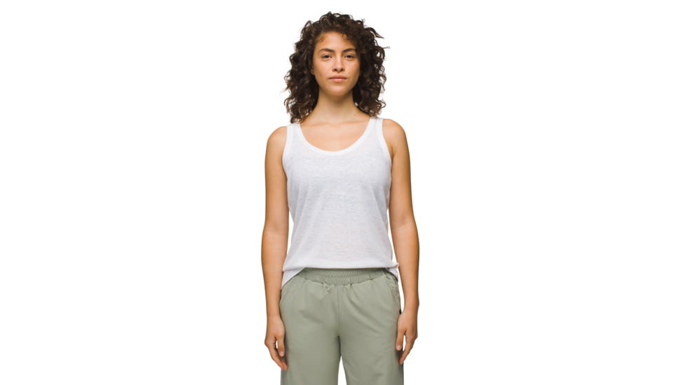 prAna Cozy Up Tank - Womens, White, L, 1964371-100-L