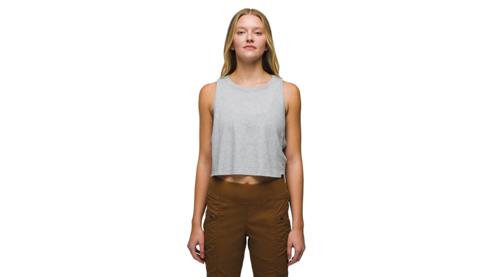 prAna Everyday Crop Tank - Womens, Heather Grey, XXS, 2065021-020-XXS