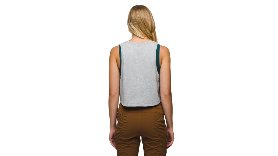 prAna Everyday Crop Tank - Womens, Heather Grey, XXS, 2065021-020-XXS