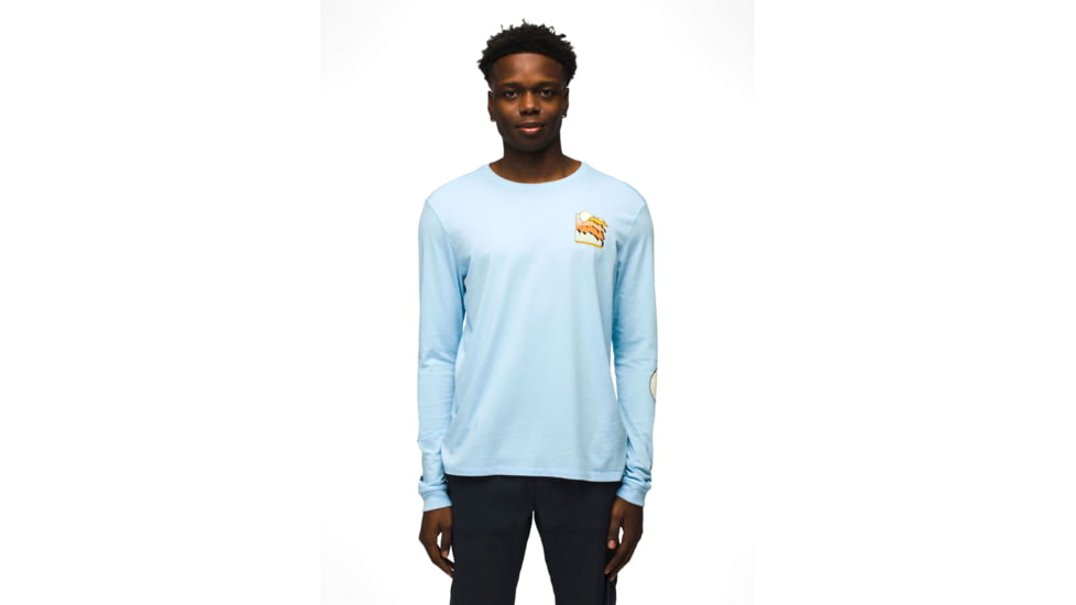 prAna Everyday Graphic LS Tee - Mens, Crescent Bay Stacks, S, 2063761-400-ST-S