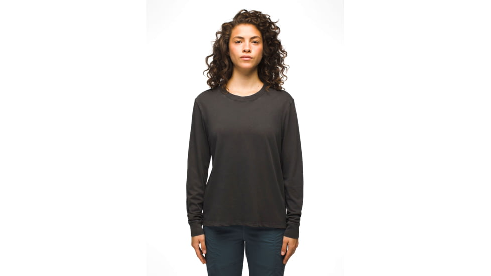 prAna Everyday Vintage-Washed LS Tee - Womens, Charcoal, XXL, 2057021-020-XXL