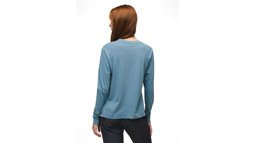 prAna Everyday Vintage-Washed LS Tee - Womens, High Tide, XL, 2057021-400-XL