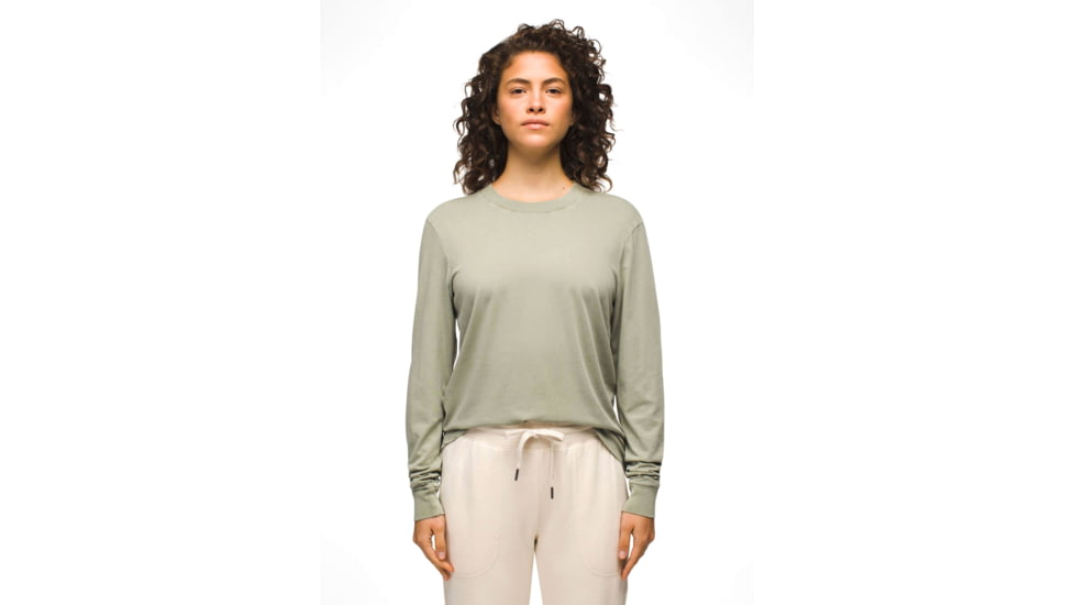 prAna Everyday Vintage-Washed LS Tee - Womens, Juniper Green, XS, 2057021-300-XS