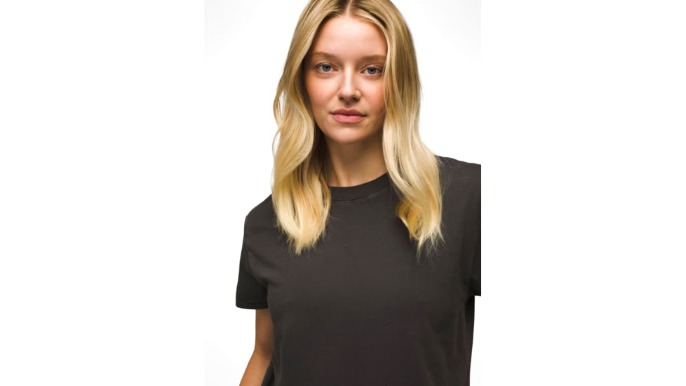 prAna Everyday Vintage-Washed SS Tee - Womens, Charcoal, XS, 2063791-020-XS