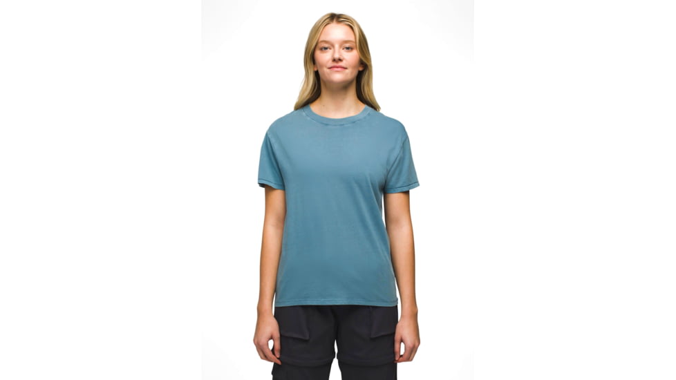 prAna Everyday Vintage-Washed SS Tee - Womens, High Tide, L, 2063791-400-L
