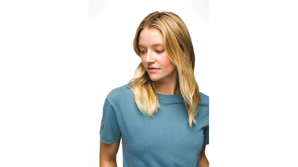 prAna Everyday Vintage-Washed SS Tee - Womens, High Tide, L, 2063791-400-L