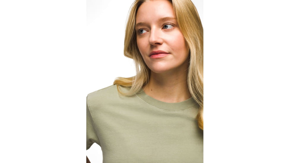 prAna Everyday Vintage-Washed SS Tee - Womens, Juniper Green, XS, 2063791-300-XS