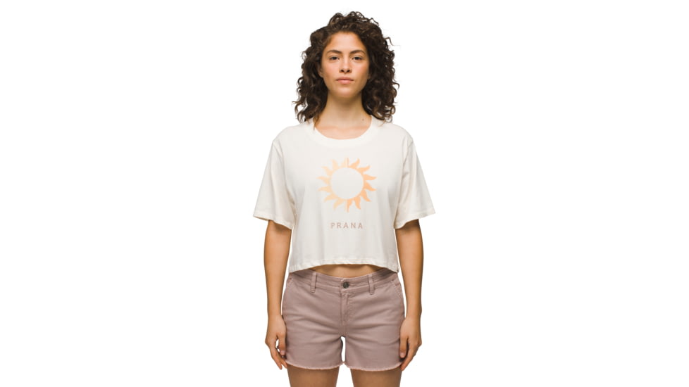 prAna Everyday VW Graphic Crop Tee - Womens, Canvas Sun City, M, 2066761-251-M