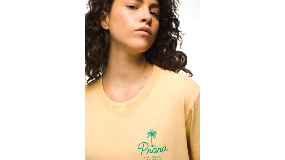 prAna Everyday VW Graphic Crop Tee - Womens, Sun Kissed Prana Palm, S, 2066761-701-S