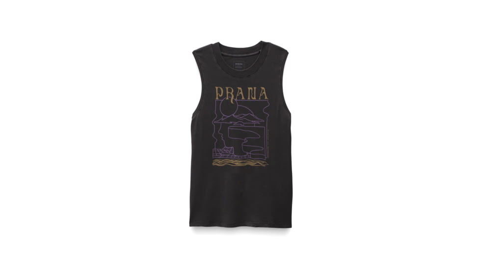 prAna Everyday VW Graphic Tank - Womens, Charcoal Mindscape, M, 2066771-021-M