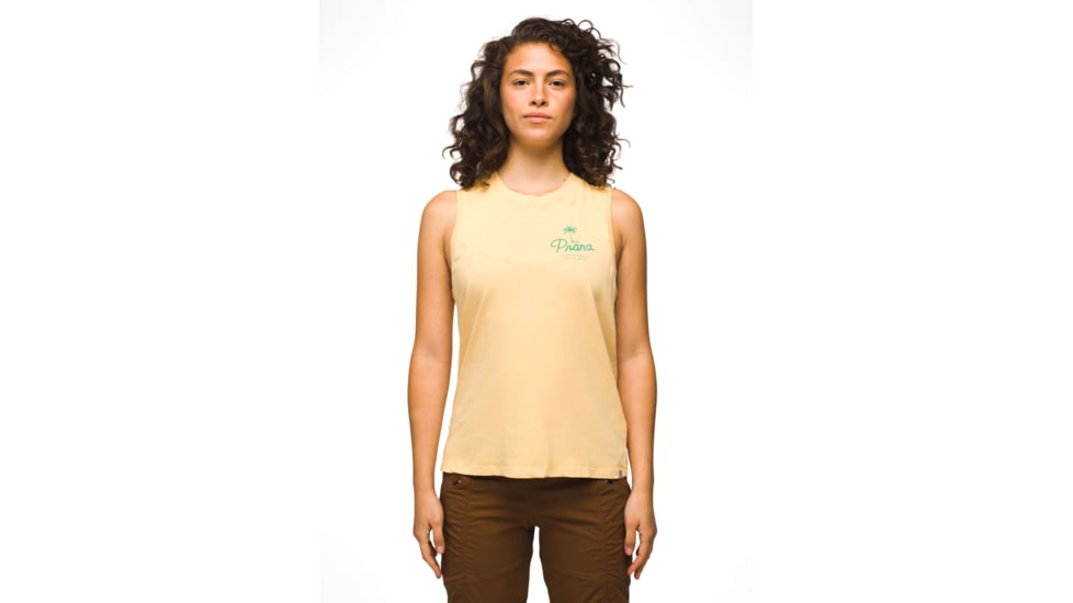 prAna Everyday VW Graphic Tank - Womens, Sun Kissed Prana Palm, L, 2066771-702-L