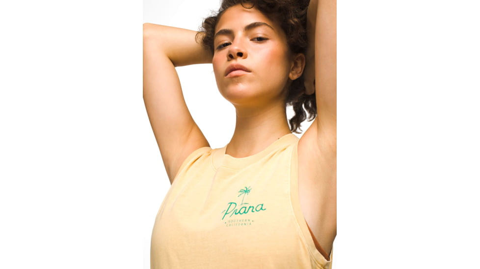 prAna Everyday VW Graphic Tank - Womens, Sun Kissed Prana Palm, L, 2066771-702-L