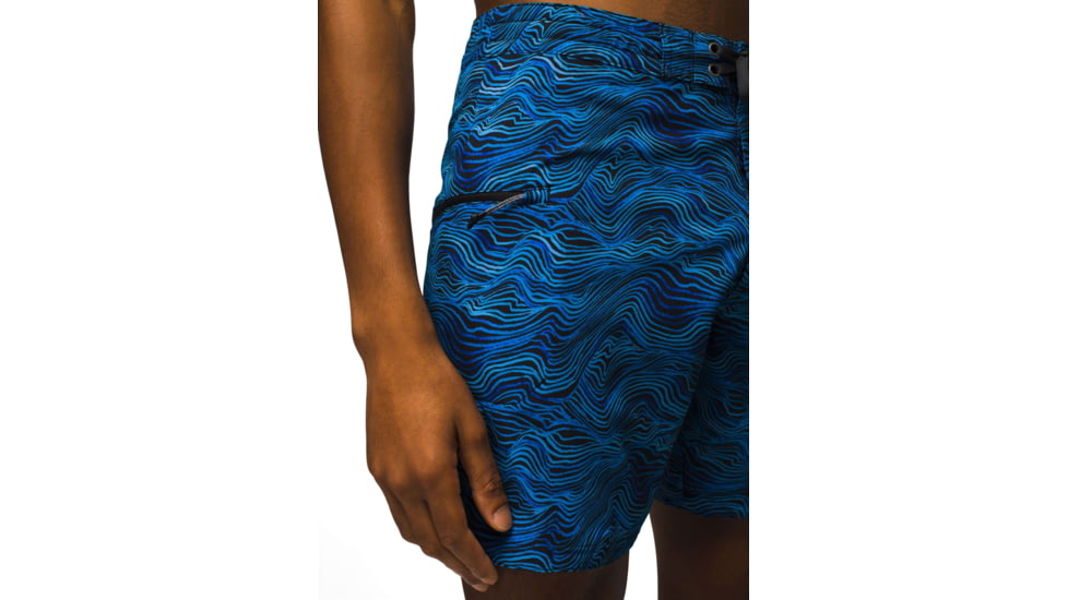 prAna Fenton Boardshort 9 Inch Inseam - Mens, Black Waves, 36, 1969521-962-09-36