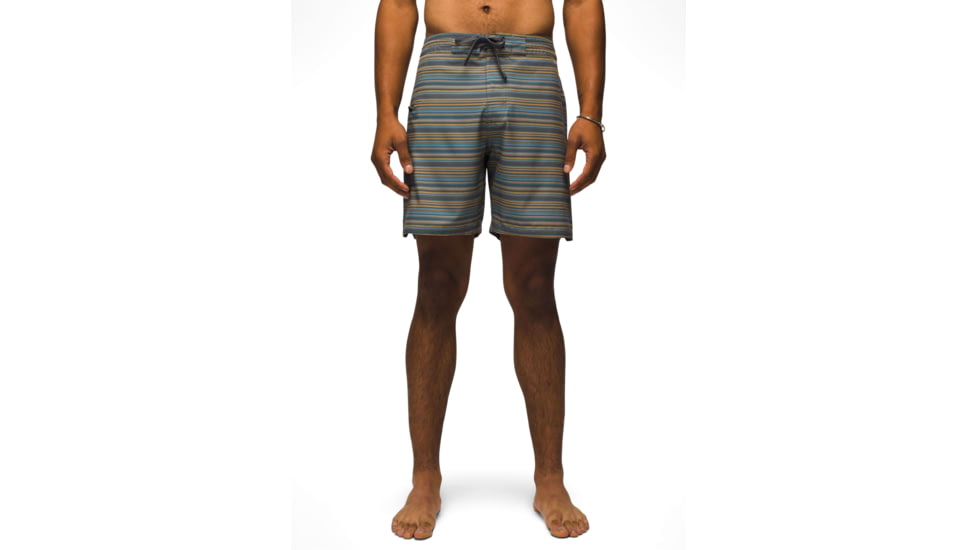 prAna Fenton Boardshort 9 Inch Inseam - Mens, Flint Clean Stripe, 40, 1969521-961-09-40