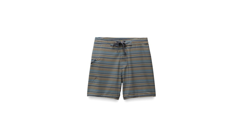 prAna Fenton Boardshort 9 Inch Inseam - Mens, Flint Clean Stripe, 40, 1969521-961-09-40