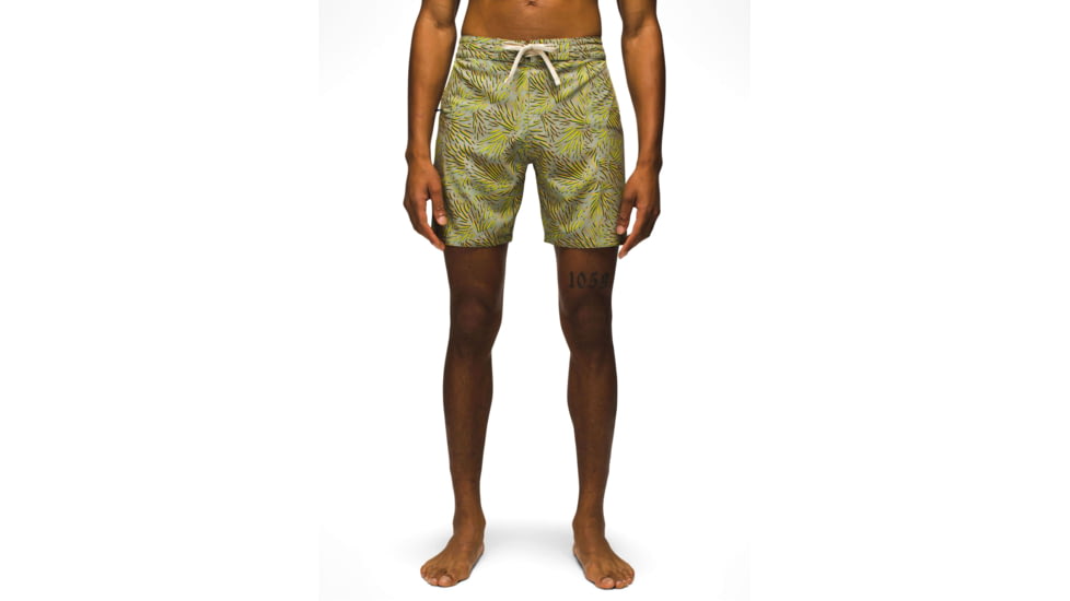 prAna Fenton Boardshort 9 Inch Inseam - Mens, Juniper Green Fronds, 31, 1969521-963-09-31