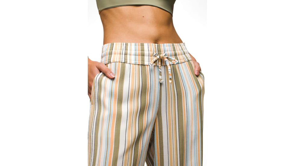prAna Fernie Beach Pant - Womens, Sweet Agave Stripe, XL, 1969101-302-XL