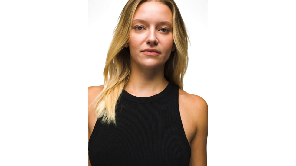 prAna Foundation Rib Dress - Womens, Black Heather, M, 1971491-002-M