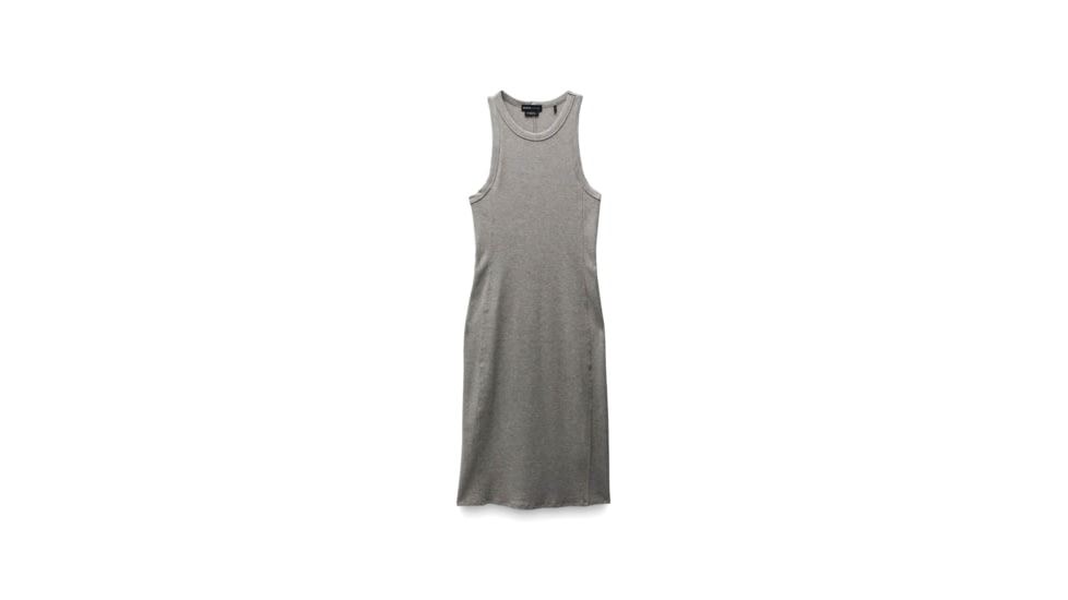 prAna Foundation Rib Dress - Womens, Heather Grey, L, 1971491-020-L